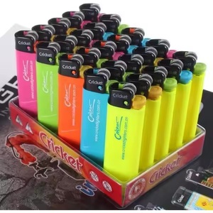 Plastic  Multi Colors Disposable & <b>Refillable</b> Modern Cricket Lighter - Product Image 5
