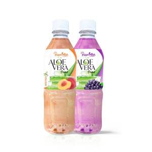 Jugo Aloe Vera Bebida 12X500ml Sabor a fruta Aloe Jugo Melocotón con pulpa real Interfresh Fabricación Refresco Jugo de fruta - Product Image 1