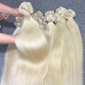 Venta al por mayor 100% extensiones de cabello humano virgen natural trama recta en varios colores gran stock disponible - Product Image 1