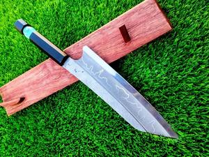 Cuchillo Santoku bellamente diseñado, disfraz de cuchillos de cocina de acero al carbono, mango de resina, regalo DIY para padres Chefs, personalización OEM - Product Image 6