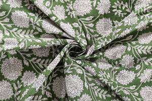 ผ้าฝ้ายพิมพ์ลายบล็อกอินเดีย ขนาด 44 นิ้ว / 111 ซม. สำหรับงานเย็บปักถักร้อยและตัดเย็บเสื้อผ้า ใช้สำหรับทำกระเป๋า ขายส่ง - Product Image 5