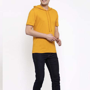 เสื้อฮู้ดแขนสั้นมีกระเป๋าด้านหน้าสำหรับผู้ชายชุดออกกำลังกายยิมเสื้อฮู้ดแบบสวมศีรษะมี2025 - Product Image 5