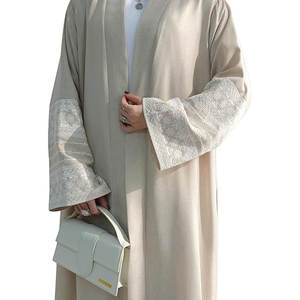 Cárdigan de caftán de manga bordada islámica modesta para mujer, vestido Maxi de Dubái para vestido informal de oración musulmana Eid Ramadan Abaya - Product Image 5