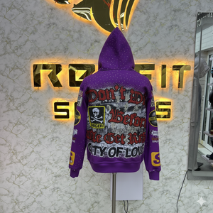 Fabricant de premier plan, nouveau style, sweat à capuche personnalisé avec fermeture éclair, veste à fermeture éclair avec strass, lavage à l'acide, vintage, lavé, sweat à capuche en molleton pour homme, streetwear - Product Image 6