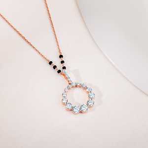 Premium hecho a mano oro rosa Prithika gota diamante Mangalsutra encanto religioso colgante elegante collar tradicional para mujer - Product Image 4