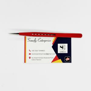 Pinzas para Pestañas de Acero Inoxidable de Marca Privada Personalizadas Profesionales de Somofy Enterprises, Punta Lisa de 10 mm, Duraderas y Antiestáticas - Product Image 2