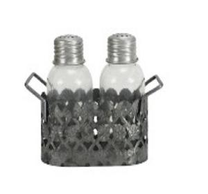 Salière et poivrière en métal vintage, support de couverts faits à la main, ustensiles de cuisine classiques et élégants - Product Image 6