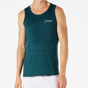 Camiseta sin mangas de verano para hombre con cuello redondo, personalizada con el logotipo de tu marca, bajo MOQ, 100% fibra de algodón para ropa deportiva. - Product Image 2