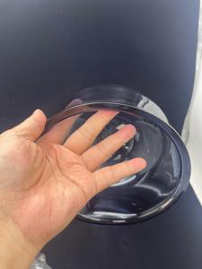 Cubierta de exhibición de cúpula alta de acrílico negro Cloche transparente a prueba de polvo con base brillante para pasteles, coleccionables y vitrinas minoristas - Product Image 2