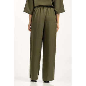 Pantalon large en crêpe pour femme Salt WM-COD-WS24-203B, respirant, taille mi-haute - Product Image 2