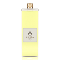 Diffuseur de parfum d'ambiance Chiara Firenze Agrumi, écologique, 200 ml, bouteille en verre, bâtonnets, fabriqué en Italie, pamplemousse, orange douce