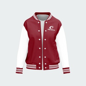 Veste d'hiver chaude pour homme avec couleur unie et manches longues Broderie personnalisée Varsity Letterman Vente en gros Manteau uni teint - Product Image 2