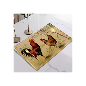 Manteles Individuales con Estampado de Gallo Estilo Granja y Arte Floral Colorido, Accesorios Rústicos para Mesa de Comedor, Decoración para Cocina Campestre - Product Image 5