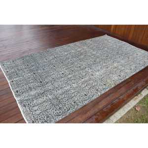 พรมขนาด 5x8.8 ฟุต, พรมตุรกีโบราณ, พรมสีเทาสไตล์ตะวันตกเฉียงใต้ - Product Image 2