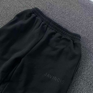 Pantalons de survêtement en coton lourd 500 g/m² pour hommes, broderie 3D personnalisée, pantalon large, pantalon baggy, streetwear - Product Image 3