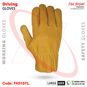 Gants de sécurité de travail pour conducteur de la meilleure qualité OEM Fahrerhandschuhe industriel pour hommes avec pouce d'aile Gants en cuir non doublés de style - Product Image 5