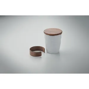 Gobelet isotherme durable en acier inoxydable 350 ml avec revêtement en verre noyer pour merchandising - Product Image 3