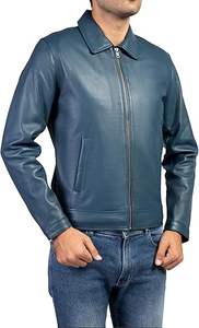 เสื้อแจ็คเก็ตหนังวัวสำหรับผู้ชาย ระบายอากาศได้ดี เป็นมิตรกับสิ่งแวดล้อม แห้งเร็ว อุ่นในฤดูหนาว คอตั้ง สไตล์ลำลอง คุณภาพสูง ราคาสมเหตุสมผล - Product Image 2