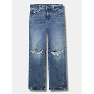 Dernier Vintage Lavé Lâche Droite Respirant Femmes Taille Haute Jambe Large Plus La Taille Baggy Pantalon Dames Pleine Longueur Déchiré - Product Image 5