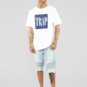 Crew Neck Heavyweight T-shirt Oversized Tshirt <b>Cropped</b> Boxy <b>Men</b> t Shirt for <b>Men</b> Best Quality Custom t Shirt with screen printing - Product Image 4