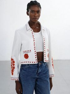 เสื้อแจ็กเก็ตผ้าคอตตอนใส่ได้ทั้งชายและหญิงผ้าแคนวาสสุดลายดอกไม้สไตล์อินเดียสำหรับฤดูหนาว - Product Image 2