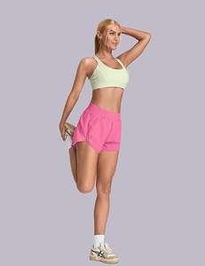 Pantalones cortos de cintura alta para mujer, ropa deportiva transpirable a la moda de verano, ropa de calle informal personalizada, ropa de marca de moda - Product Image 6