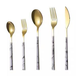 Juego Exclusivo de 5 Piezas de Cubiertos de Acero Inoxidable con Espejo, Cubiertos de Cuchara y Cuchillo de Metal de India 2k25 - Product Image 5