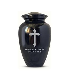 Personalized Custom Human Cremation Urn for Adult Ashes Men & Women Engraved Aluminum Urn with Name Date Urn Black Custom Size - Product Image 4