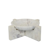 Cuenco ovalado de mármol hecho a mano, bandeja decorativa y para servir de piedra natural, elegante adorno de mesa para decoración de hogar de lujo
