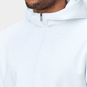 Nouveau design, sweat à capuche unisexe à fermeture éclair sur le côté, 100% coton, uni, léger, vêtements de sport d'hiver, pull d'entraînement - Product Image 4