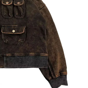 2025 Sudadera con capucha Asid Wash de alta calidad hecha a medida para hombres, sudaderas con capucha con hombros caídos, hecha a medida, de alta calidad - Product Image 3