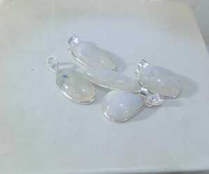 Pendentif multi pierres précieuses en argent sterling 925 | Collier artisanal fait à la main | Bijoux en pierre de guérison colorés - Product Image 3