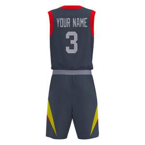 Maillots et shorts de basket-ball sur mesure, grande taille, imprimés, antibactériens, 100% polyester, ensemble uniforme d'équipe, maillots d'entraînement personnalisés - Product Image 3