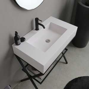 Mueble de Baño de 80 cm con Lavabo de Resina Blanca Madeira, Muebles Modernos para Baños - Product Image 3