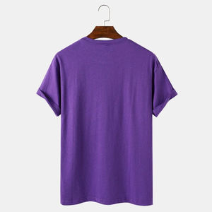2024 camiseta informal con cuello redondo para hombre, diseño profesional, nuevo estilo, patrón de estampado sólido, tela de punto ligera de secado rápido, más vendidos - Product Image 2
