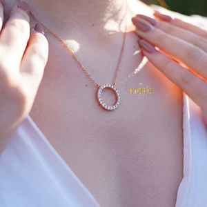 Collar con Colgante de Diamante Cultivado en Laboratorio, Forma Circular, Plata de Ley 925, Chapado en Oro, Collar Circular Minimalista para Mujer, Regalo - Product Image 4