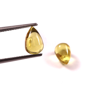 Zafiro Amarillo 4x6mm en Forma de Lágrima, Calibrado, Gema Suelta, Valoración de Terceros, KKS EXPORTS de Rajasthan para Joyería - Product Image 2