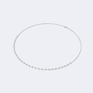 Collar con Diamantes Redondos de 1.90CTW, Oro de 14k, Diamantes Cultivados en Laboratorio, Color D, VVS, Engaste de Puntas, Cadena Minimalista, Joyería para Mujer - Product Image 5