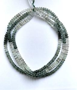 Cuentas Redondas Lisas de Musgo Natural Sombreado Color Aguamarina, Piedra Preciosa para la Elaboración de Joyería Fina - Product Image 3