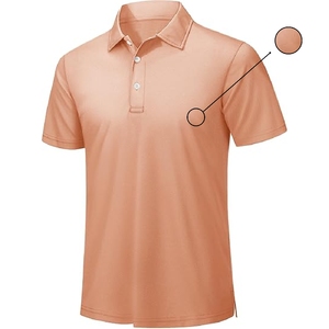 Polo de alto rendimiento de secado rápido para hombre en color Canyon Peach, tamaño y diseño personalizados, precio al por mayor. - Product Image 2