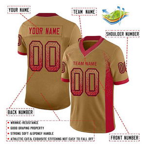 Maillot de football américain à la mode conception d'équipe personnalisée maille durable ajustement confortable vêtements de sport élégants légers - Product Image 5