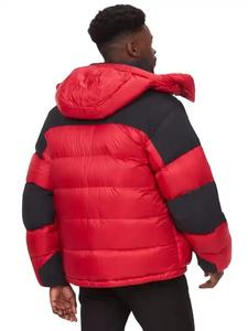 Chaqueta acolchada con panel acolchado burbuja bloque color dos tonos patchwork personalizable para hombre - Product Image 2