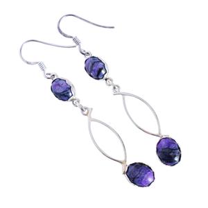 Pendientes de Plata de Ley 925 con Piedras Preciosas, Pendientes Colgantes con Diseño de Sello, Joyería Elegante y Única, Regalos de Moda para Mujer - Product Image 1