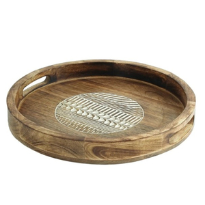 Bandeja Rectangular de Madera de Mango Maciza de la Más Alta Calidad con Asas, Bandeja de Servicio Hecha a Mano para Cocina, Suministros para Hoteles en Oferta - Product Image 5