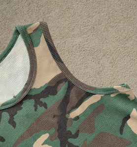 OEM Custom Casual 100% Cotton Knitted Eco-Friendly Ribbed Sleeveless Running <b>Tank</b> <b>Tops</b> Tight Vest <b>Sport</b> Gym Fitness Muscle Camo - Product Image 6