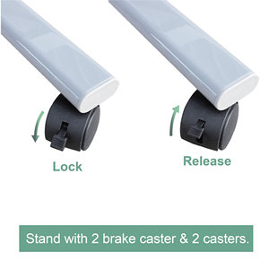 Double Sided Reversible Frameless Magnetic <b>Whiteboard</b> <b>Stand</b> With Wheels - Product Image 4