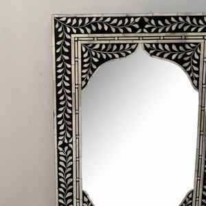 Luxury Handcrafted Bone Inlay Eco-Friendly Durable <b>Decorative</b> <b>Wall</b> <b>Mirror</b> Frame Modern Style <b>Mirror</b> Living Room Entryway Bedroom - Product Image 3