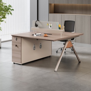 urban Style Staff <b>Desk</b> Chair Extendable Office Partition Tables Wooden Panel Office Furniture <b>Sets</b> Commercial Use Workstation C - Product Image 6