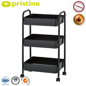 Carrito Organizador Móvil de 3 Niveles Calidad OEM, Estante Metálico Robusto para Cocina y Hogar, Fabricado en Taiwán - Product Image 4