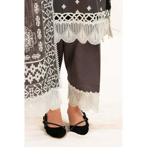 Ensemble 3 pièces Khaddar en coton imprimé pour femme, Salwar Kameez Dupatta K-52041, coupe ample, extensible, robe pakistanaise, tenue de festival indienne - Product Image 5